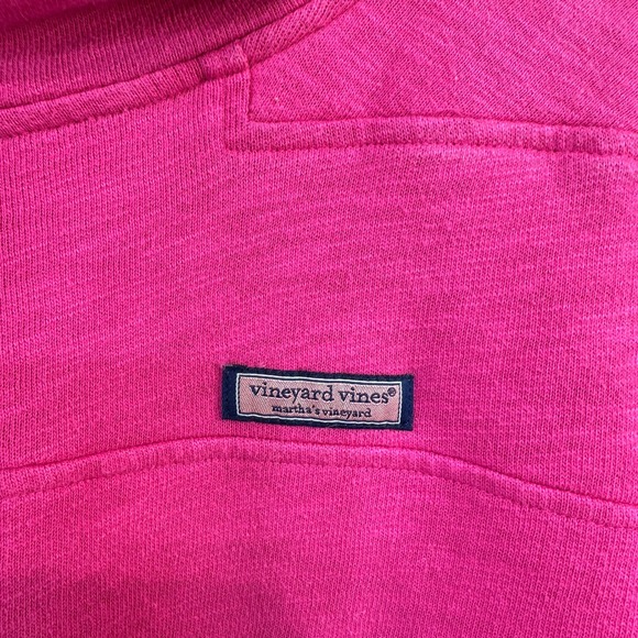 Vineyard Vines Womens XS Hot Pink Slub Funnel Neck Pullover Cotton Sweatshirt - Picture 3 of 7